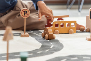 Birch & Bug School Bus Roller Toy - 1+ years - Wooden Vehicles