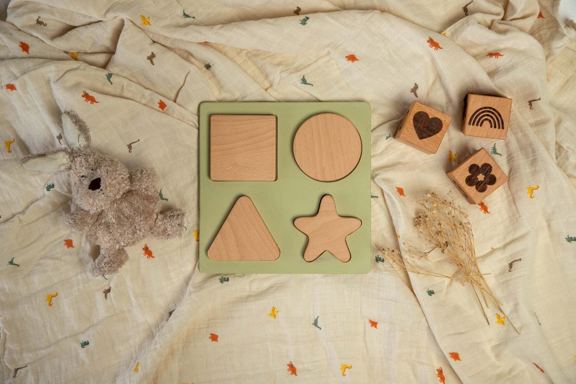 Birch & Bug Shape Puzzle Set of 4 - Wooden Puzzles