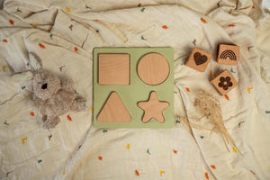 Birch & Bug Shape Puzzle Set of 4 - Wooden Puzzles