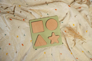 Birch & Bug Shape Puzzle Set of 4 - Wooden Puzzles