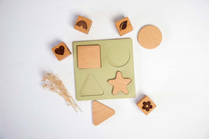 Birch & Bug Shape Puzzle Set of 4 - Wooden Puzzles
