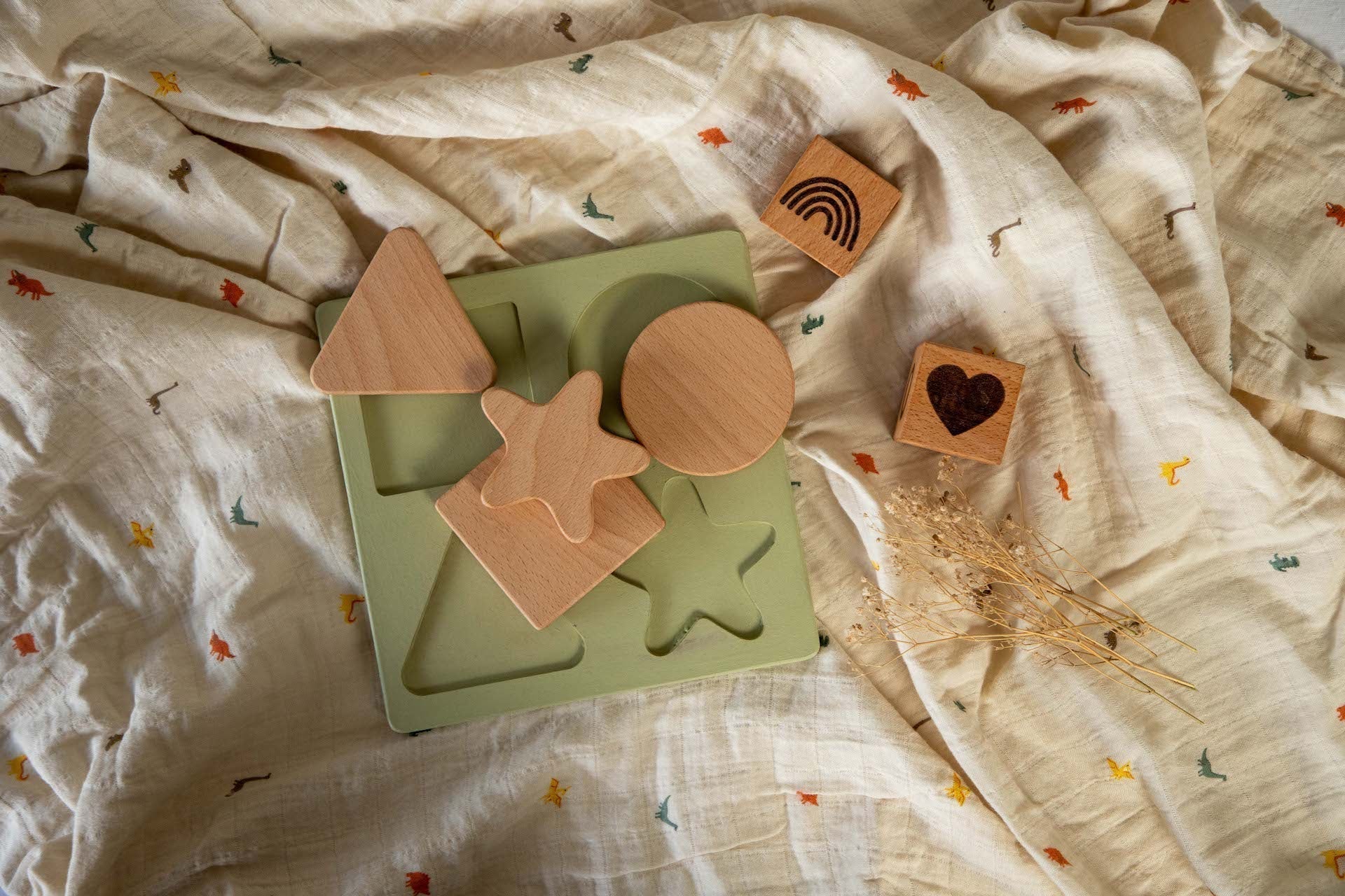 Birch & Bug Shape Puzzle Set of 4 - Wooden Puzzles