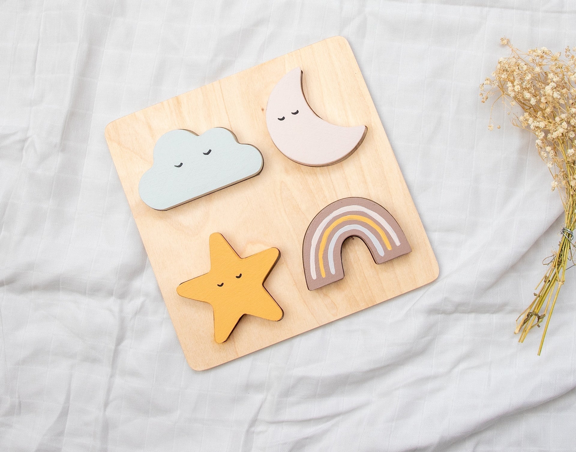 Birch & Bug Sky Shape Puzzle - Wooden Puzzles