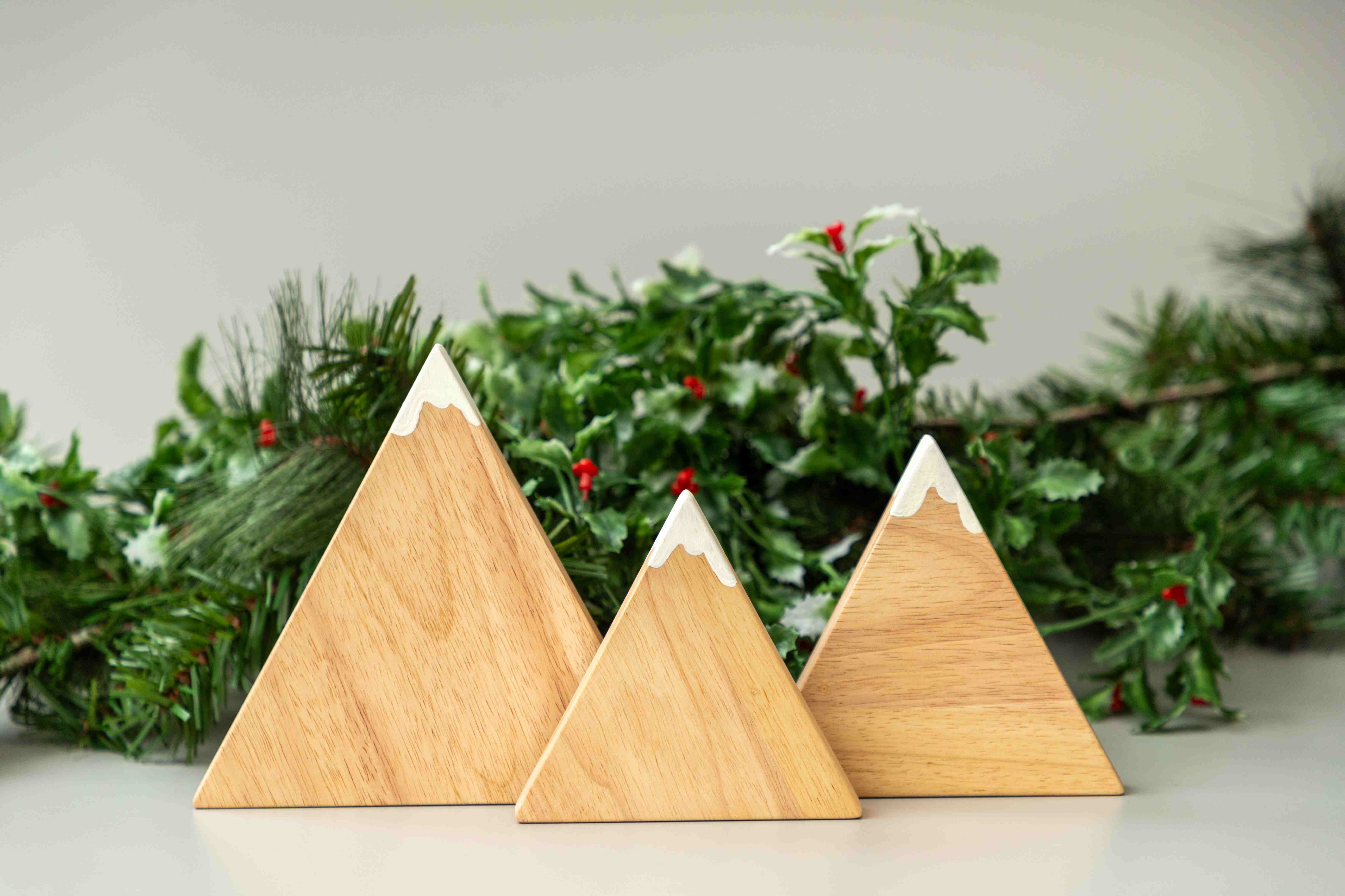 Birch & Bug Snowy Peak Mountains Set of 3 - Wooden Toys
