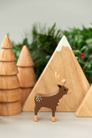 Birch & Bug Snowy Peak Mountains Set of 3 - Wooden Toys