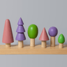 Birch & Bug Spring Forest Trees Set of 6 - BBST0604