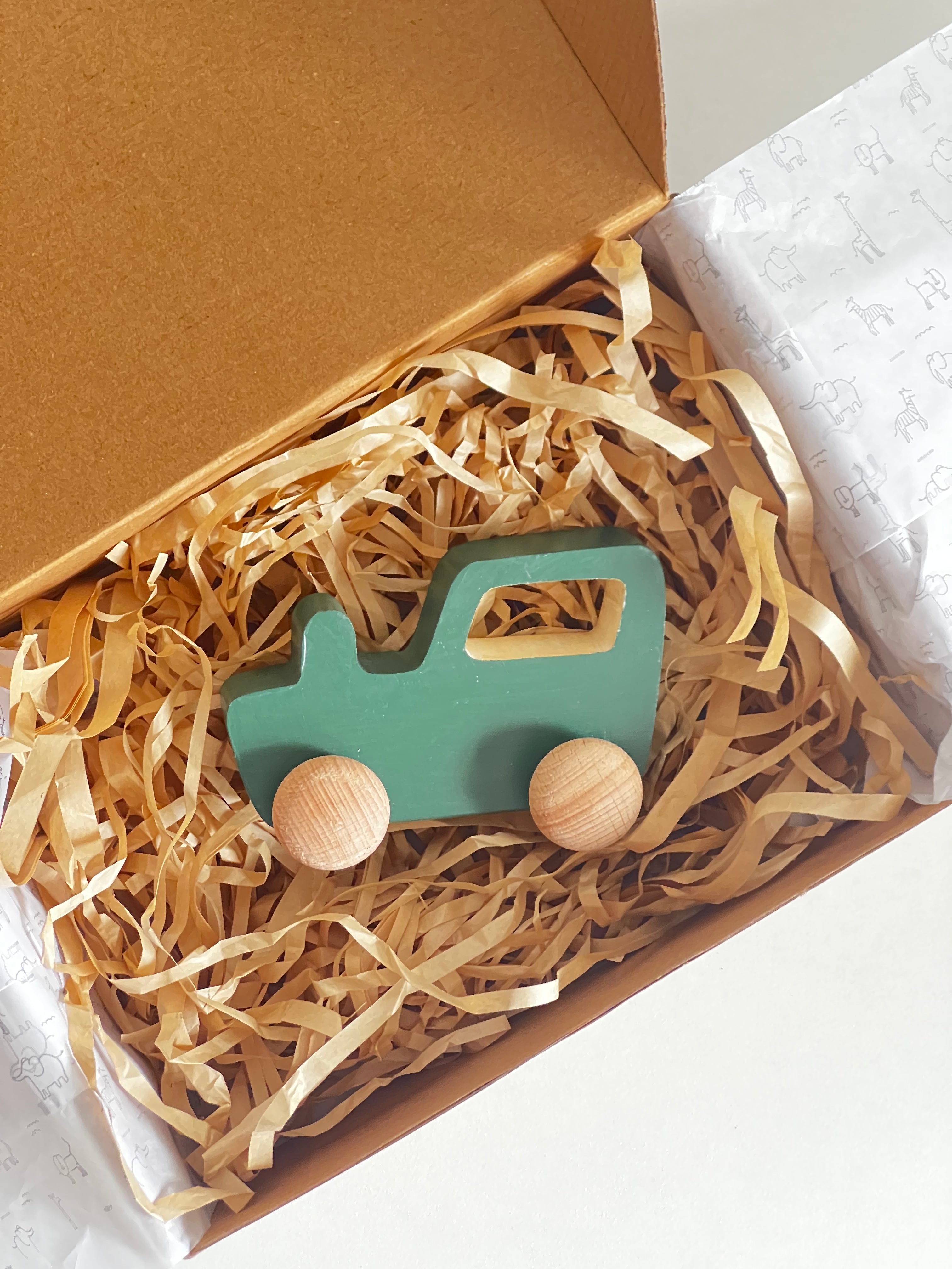 Birch & Bug Tractor Roller Toy - 1+ year - Wooden Vehicles
