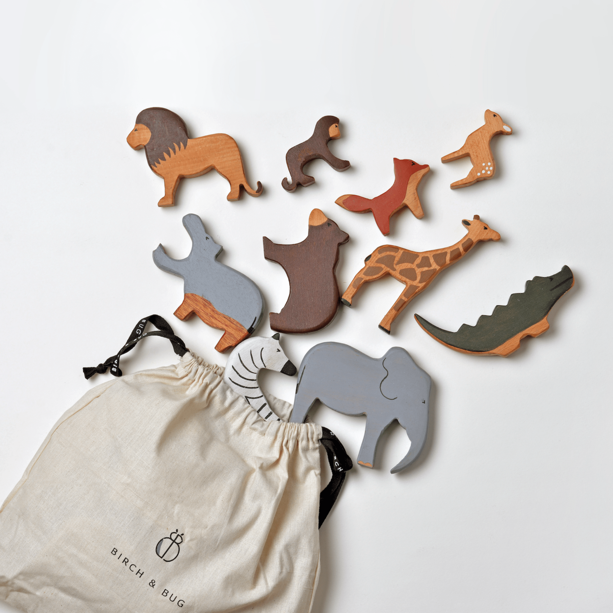 Birch & Bug Wild Animals Set of 12 - BBWA1201