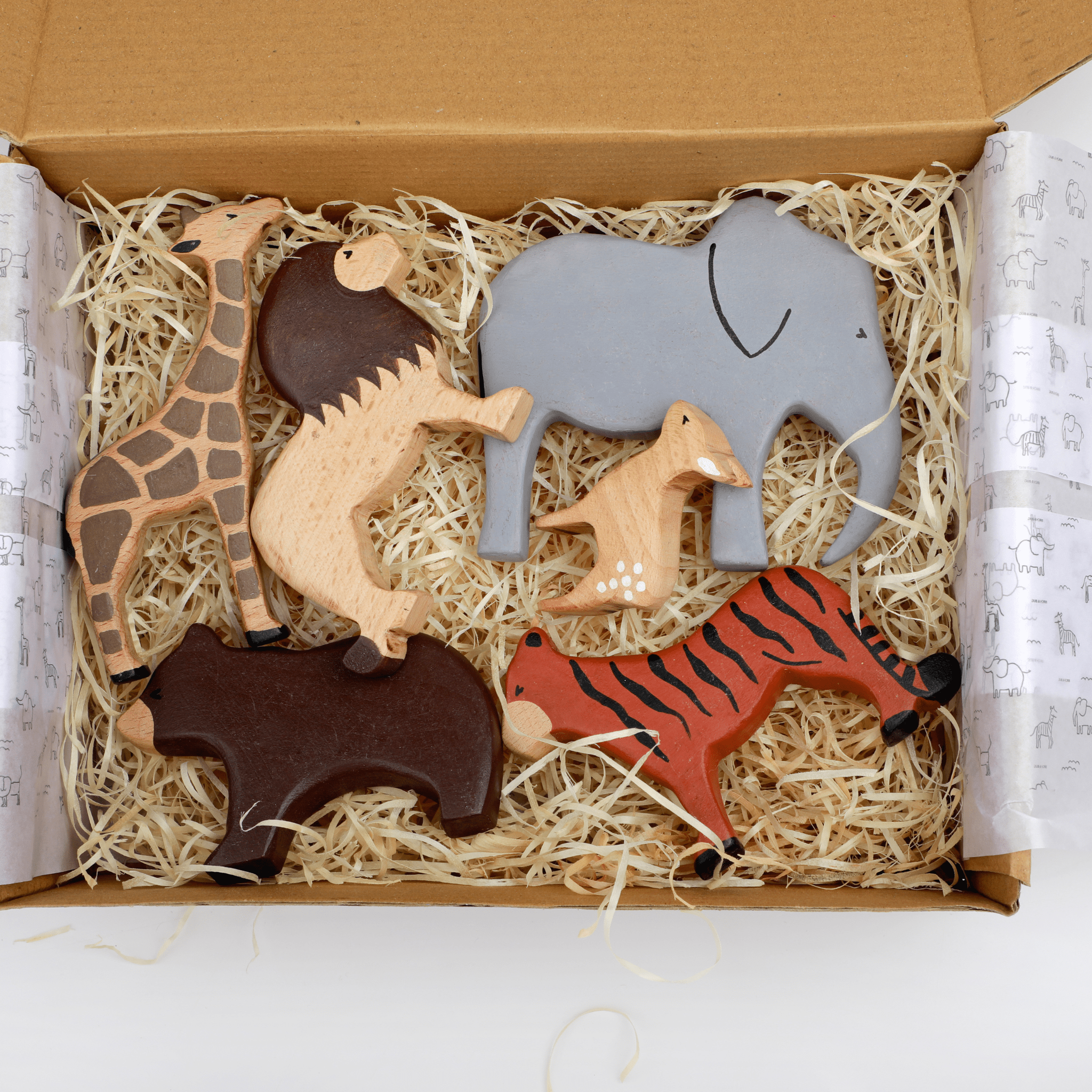 Birch & Bug Wild Animals Set of 6 Combo 1 - BBWA0601