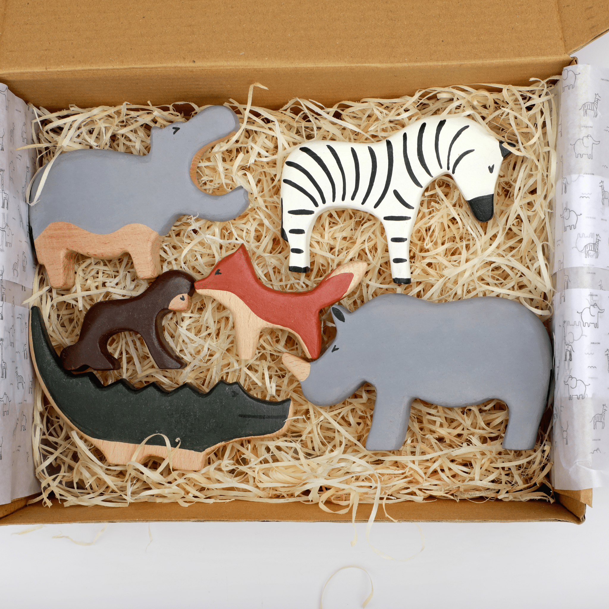 Birch & Bug Wild Animals Set of 6 Combo 2 - BBWA0602