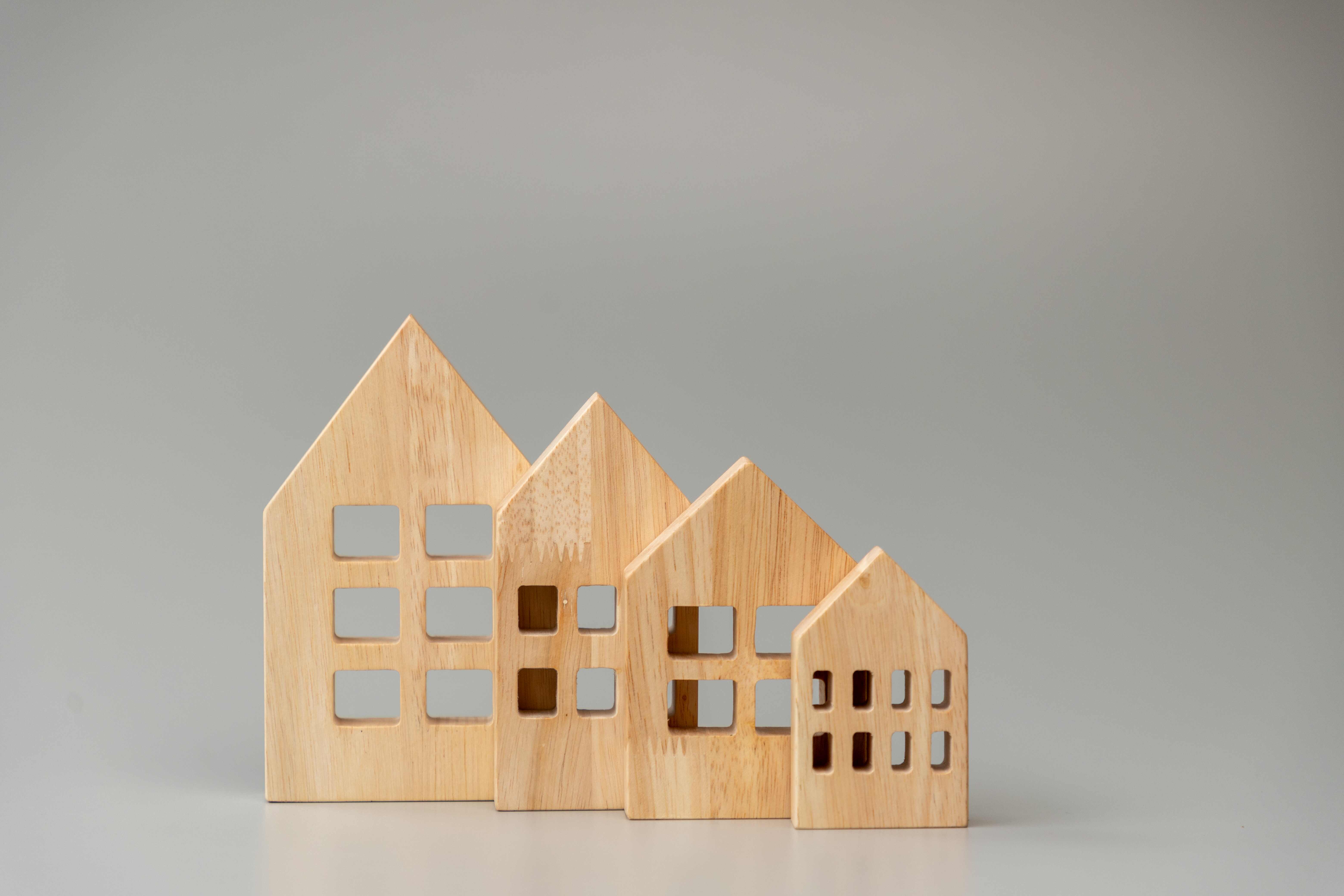 Birch & Bug Winter Village Houses Set of 4 - Wooden Toys