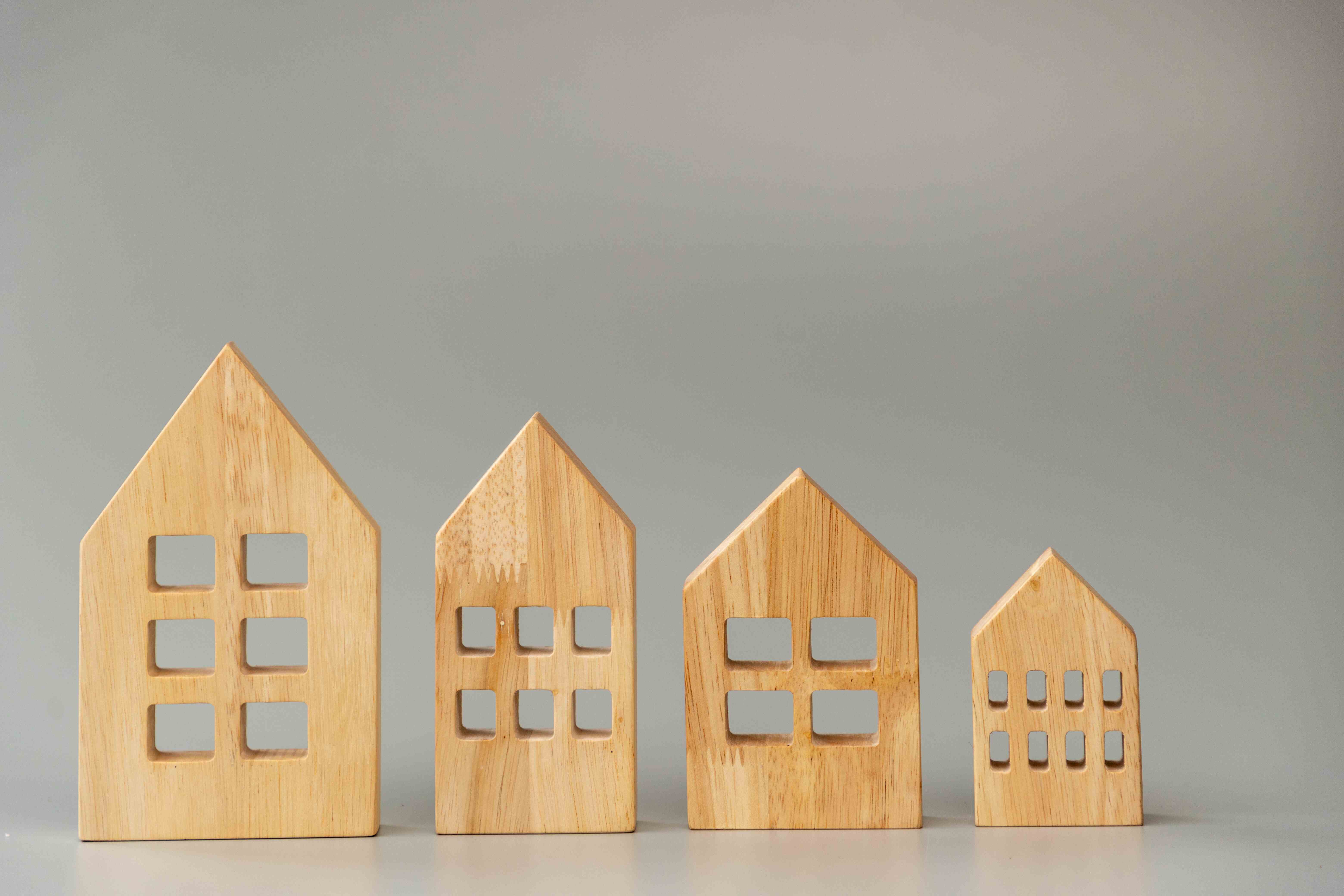 Birch & Bug Winter Village Houses Set of 4 - Wooden Toys