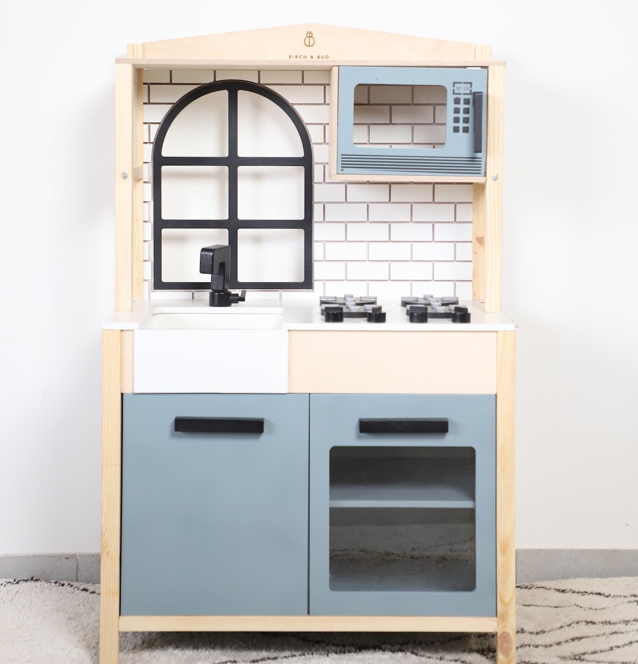 Birch & Bug WonderKitchen – Premium Wooden Play Kitchen - Pretend & Play Toys