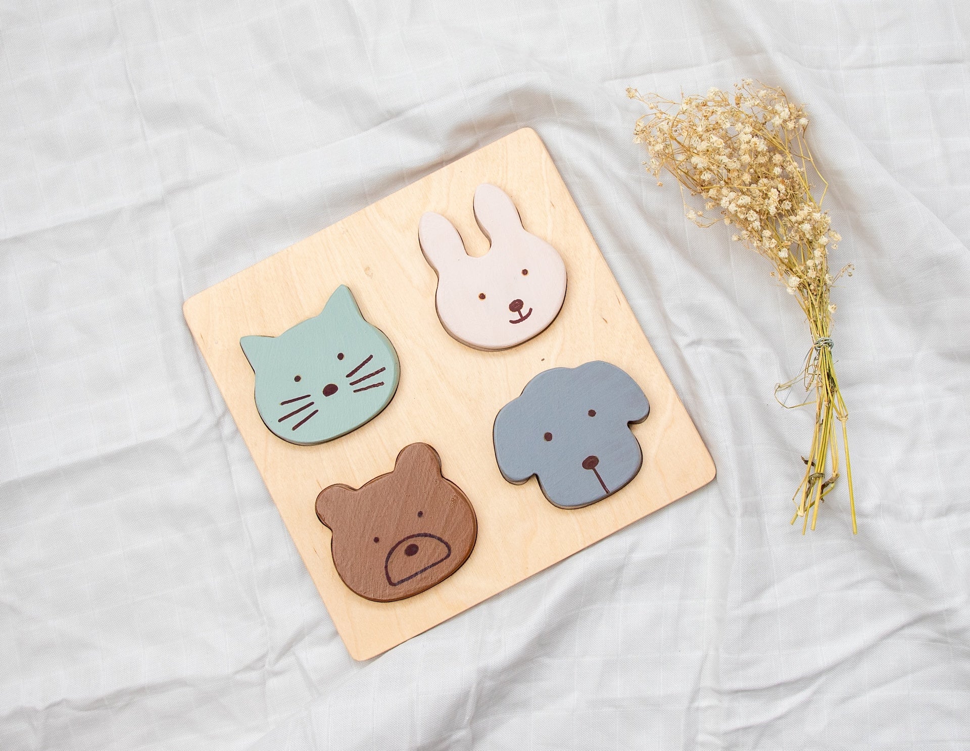 Birch & Bug Wooden Animal Shape Puzzle - Wooden Puzzles