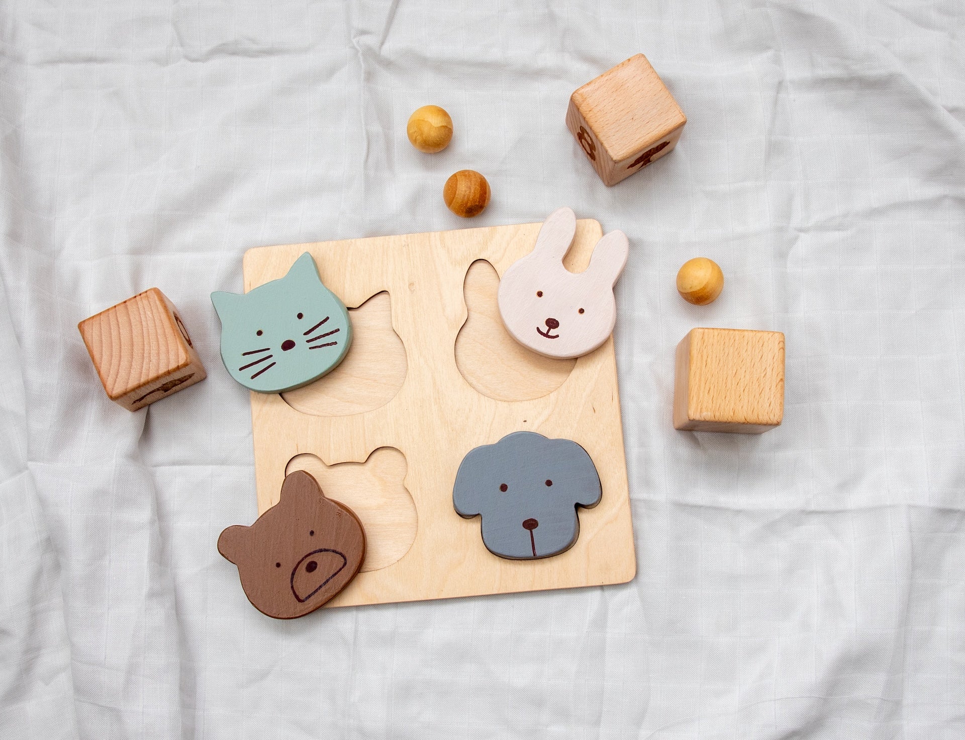 Birch & Bug Wooden Animal Shape Puzzle - Wooden Puzzles