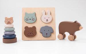 Birch & Bug Wooden Animal Shape Puzzle - Wooden Puzzles