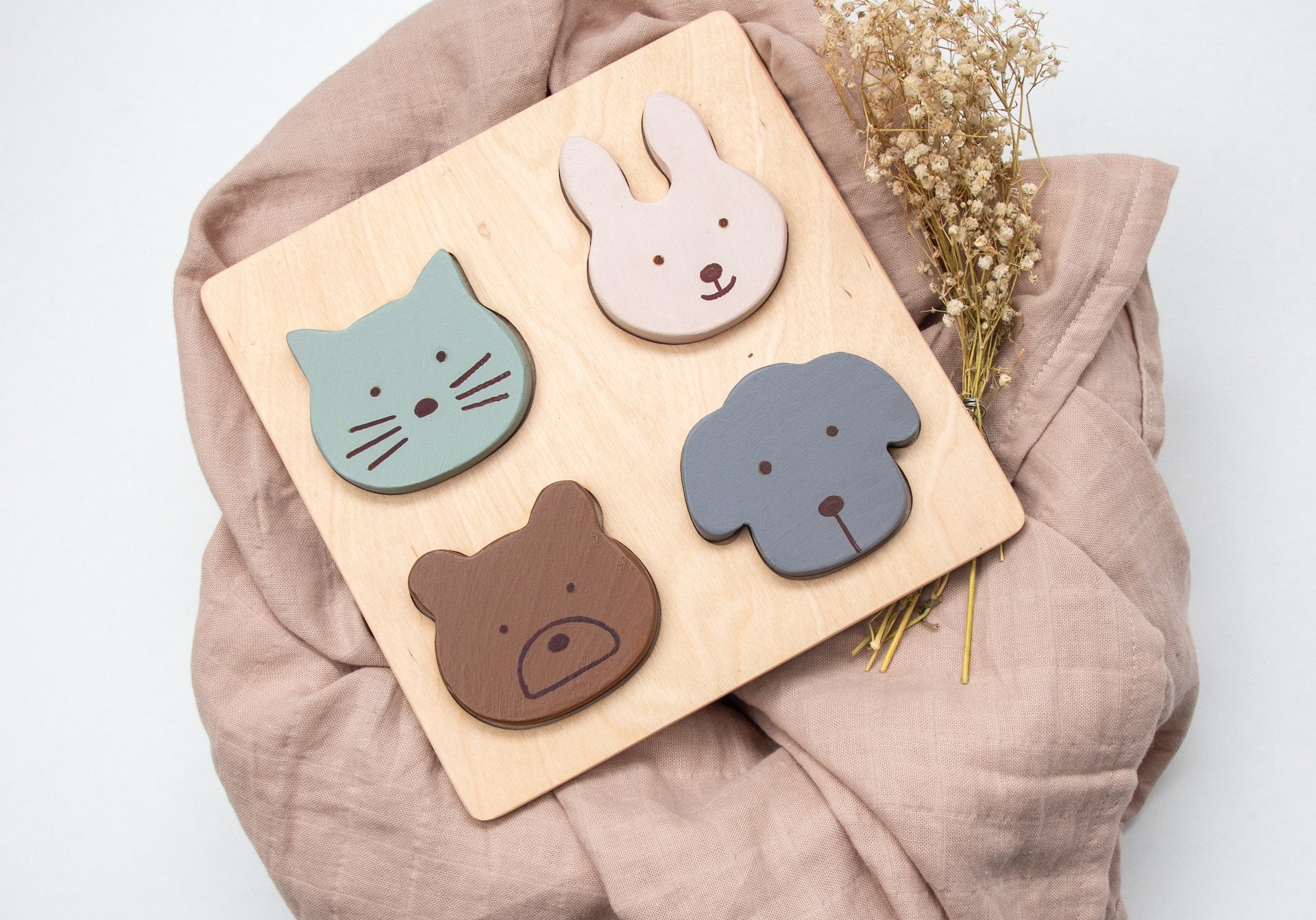 Birch & Bug Wooden Animal Shape Puzzle - Wooden Puzzles
