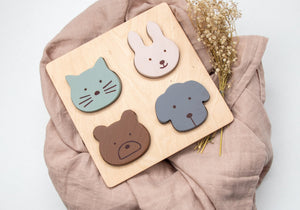 Birch & Bug Wooden Animal Shape Puzzle - Wooden Puzzles