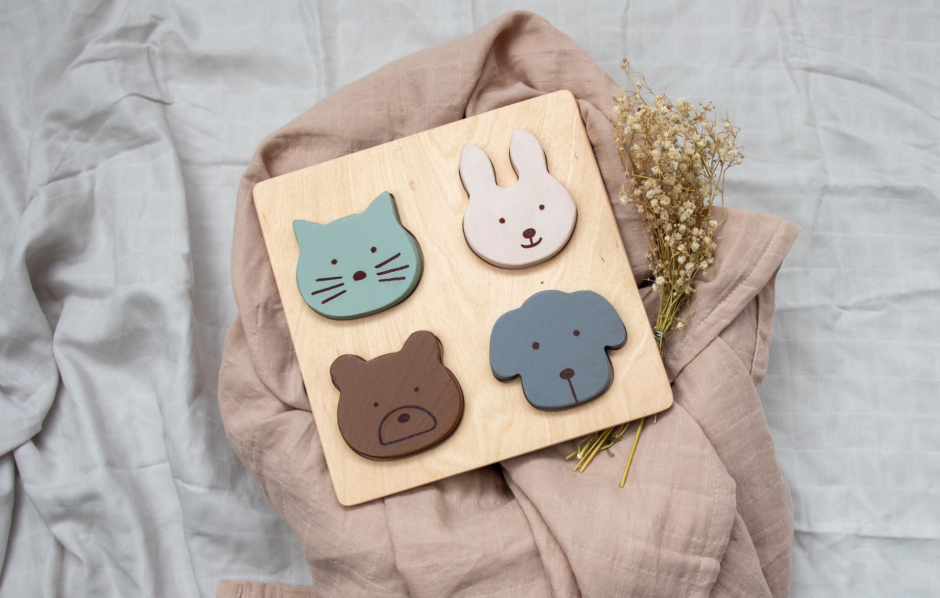 Birch & Bug Wooden Animal Shape Puzzle - Wooden Puzzles