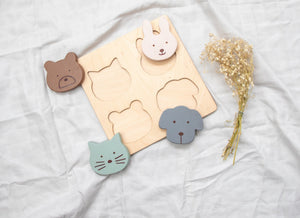 Birch & Bug Wooden Animal Shape Puzzle - Wooden Puzzles