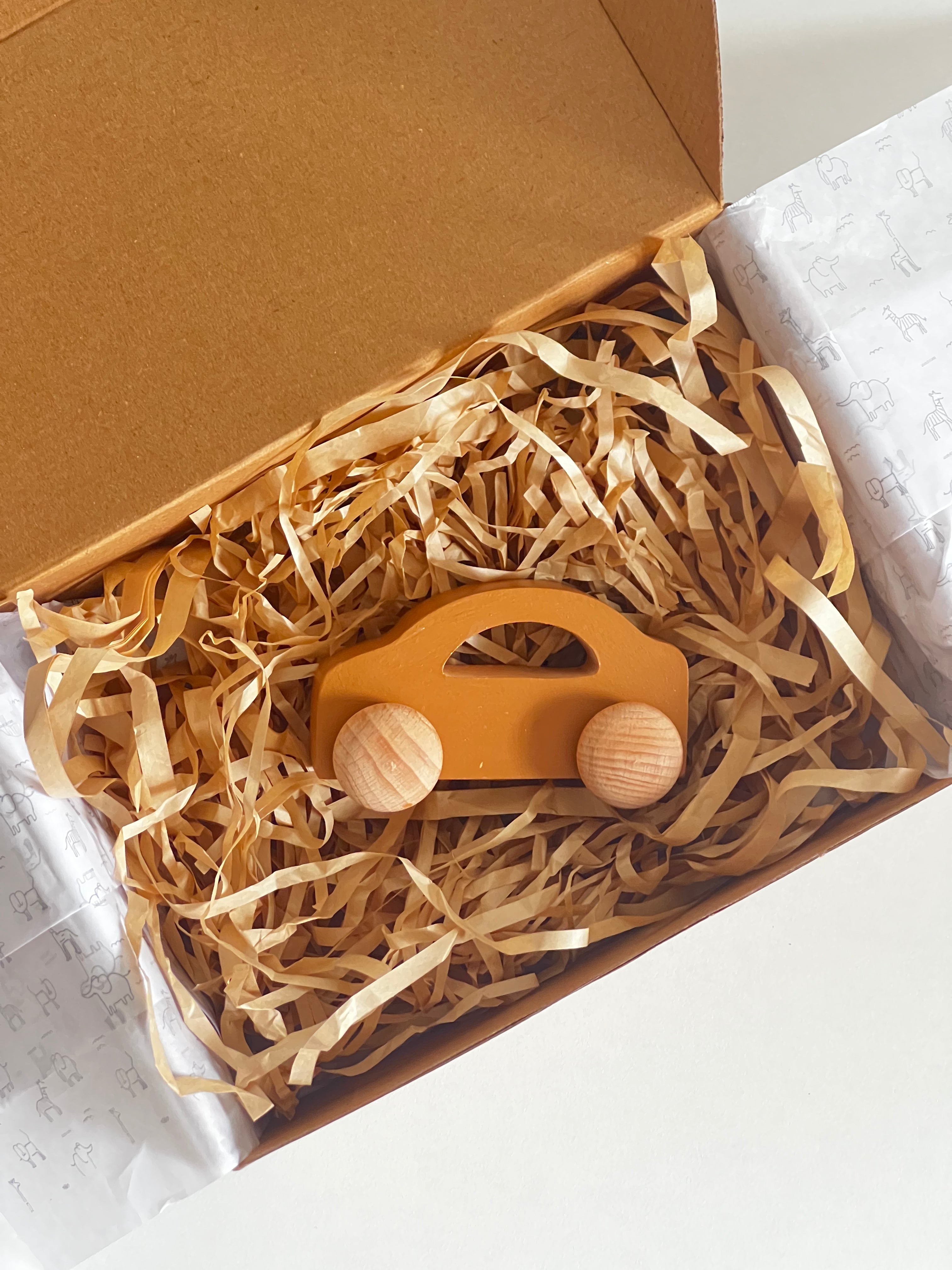 Birch & Bug Zoomie Car - Classic Brown - Wooden Vehicles