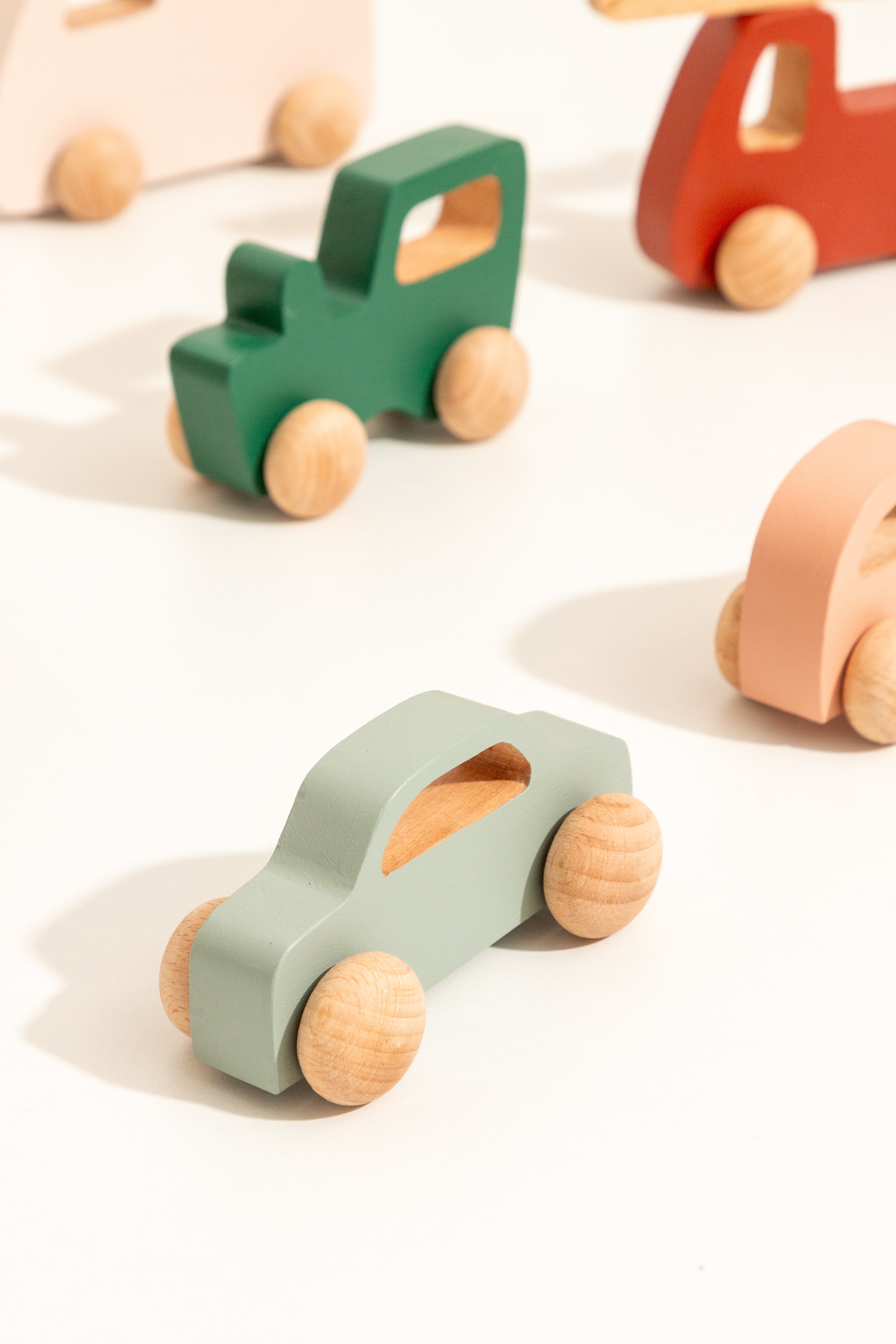 Birch & Bug Zoomie Car - Duck egg Blue - Wooden Animal