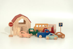Birch & Bug Zoomie Car - Duck egg Blue - Wooden Animal