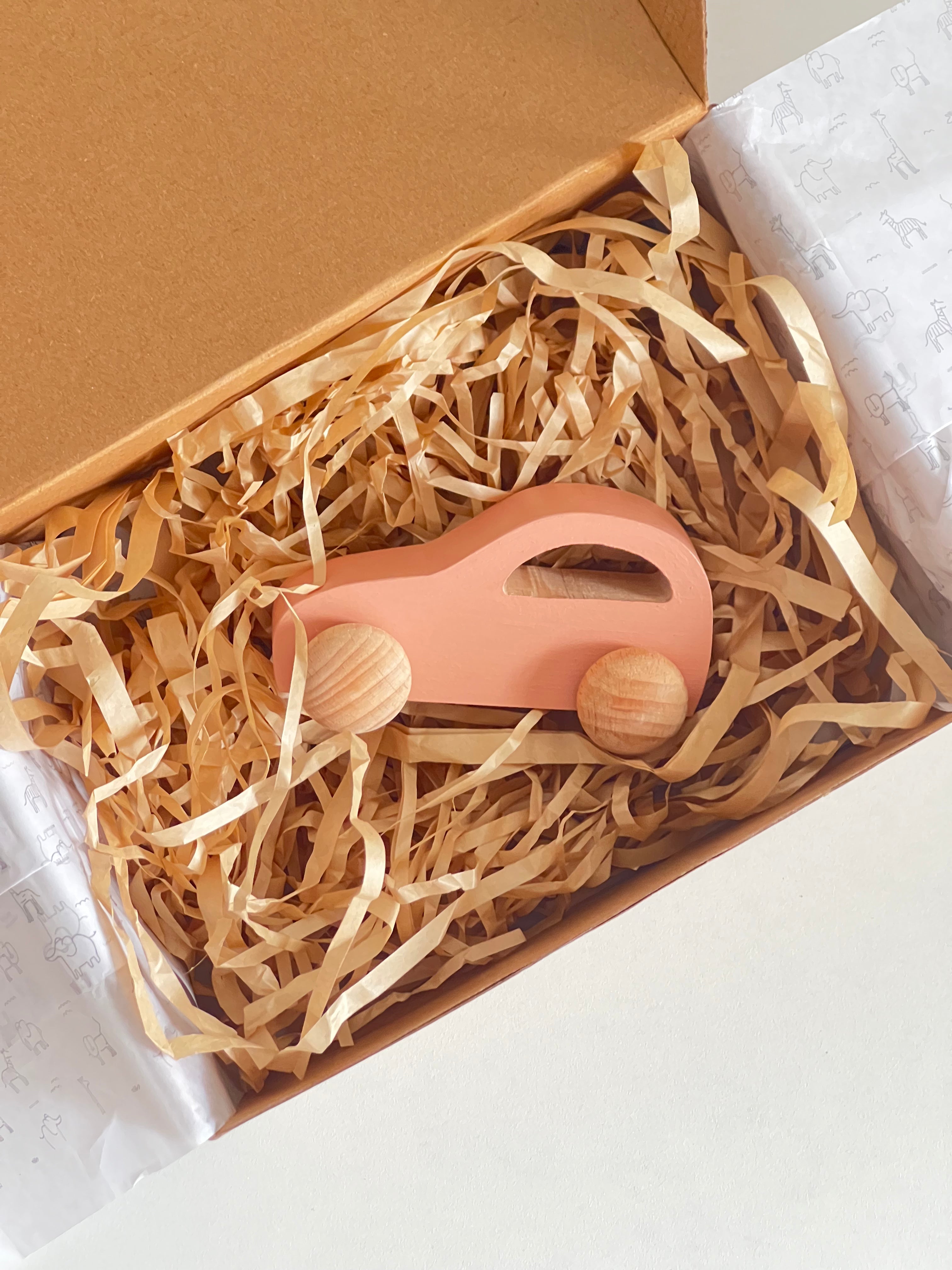 Birch & Bug Zoomie Car - Warm Peach - Wooden Vehicles