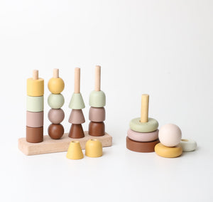 Birch Little Bloom Stacker Set Meadow | The Mom Store - Wooden Toys