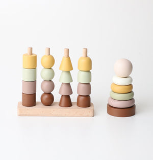 Birch Little Bloom Stacker Set Meadow | The Mom Store - Wooden Toys