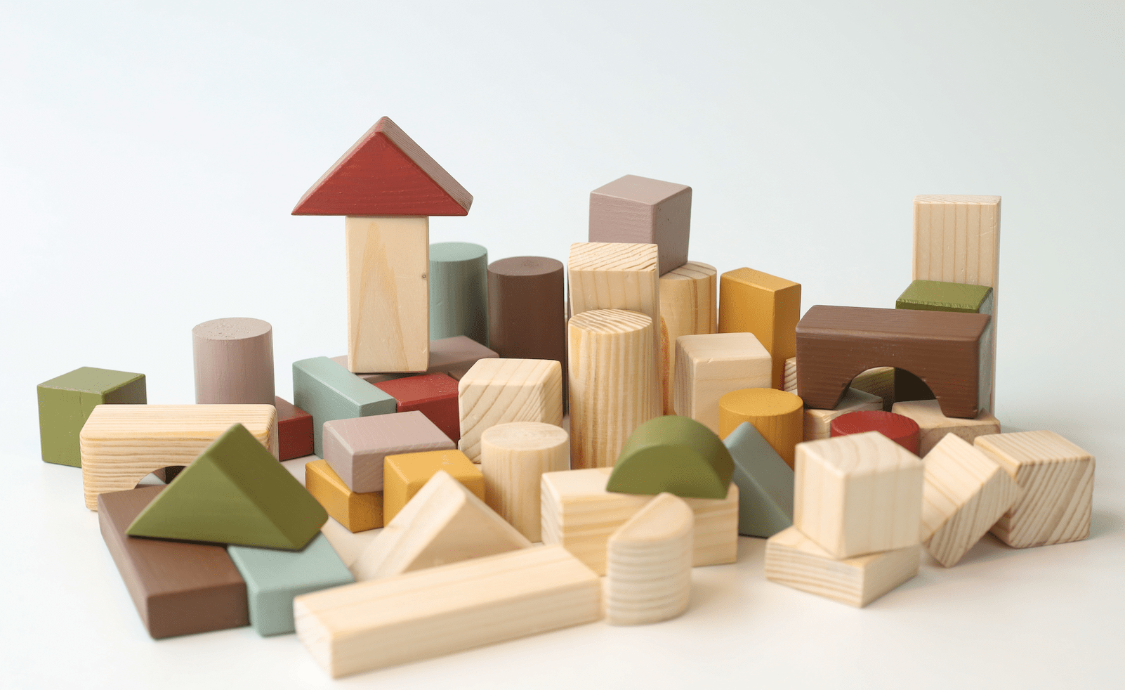 Birch & Bug - Sorting & Stacking Toys - Birch Loose Blocks - Set of 50 pieces - BBLB5001