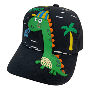 Black 3d Super Dino Casual Cap for Kids - Little Surprise BoxBlack 3d Super Dino Casual Cap for Kids