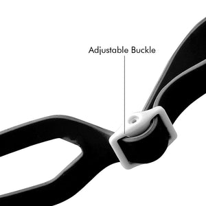 Black Big Frame UV protected anti - fog unisex swim goggles for Kids - 