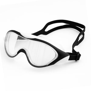 Black Big Frame UV protected anti - fog unisex swim goggles for Kids - 