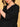 Close-up of Sleeve of black maternity and nursing silk kurta for easy feeding access.