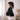 Black Fur Trim Party Top for Girls - 3 - 4 Years Kids Clothing