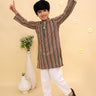Black Kalamkari Boys Kurta Set - KES - RA - BLKBY - 0 - 6