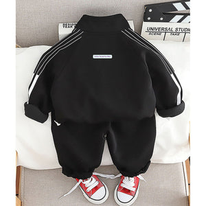 Black Letter B Monogram 3 Pcs Track Suit Set For Toddlers And Kids - 3 - 4 Years Kids Clothing
