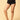playful pose by model wearing black coloured over belly support maternity panties from the mom store