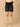 Black Maternity Denim Shorts With Belly Support - MDD - KS - BLAK - S
