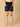 Black Maternity Denim Shorts With Belly Support - MDD - KS - BLAK - S