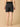 Black Maternity Denim Shorts With Belly Support - MDD - KS - BLAK - S