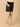 Black Maternity Denim Shorts With Belly Support - MDD - KS - BLAK - S