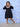 Black Plaid Flanner Girls Winter Dress