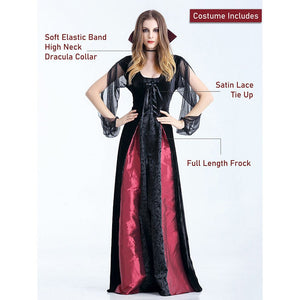 Black & Red Witch Adult Costume Fancy Dress Up - M Halloween