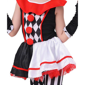 Black & White checkered Joker Jester ,Kids Halloween Costume Dress Up - 4 - 6 Years Halloween