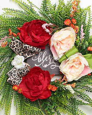 Blessed theme Artificial Christmas Wreath for Wall,Door and Tree Decor - Wreaths, Garlands & Mini Trees