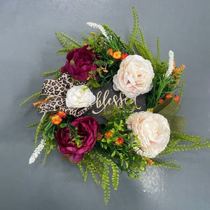 Blessed theme Artificial Christmas Wreath for Wall,Door and Tree Decor - Wreaths, Garlands & Mini Trees