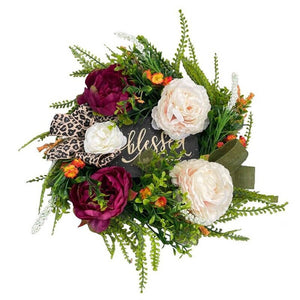 Blessed theme Artificial Christmas Wreath for Wall,Door and Tree Decor - Wreaths, Garlands & Mini Trees