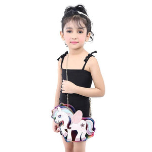 Blingy Rainbow Unicorn Sling Bag - 